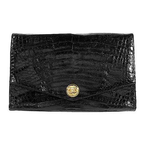 chanel vintage alligator envelope clutch|Chanel Vintage Alligator Envelope Clutch .